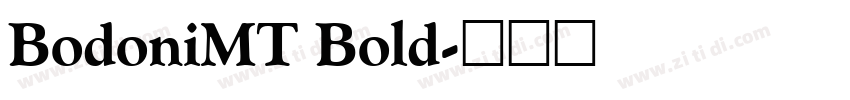 BodoniMT Bold字体转换